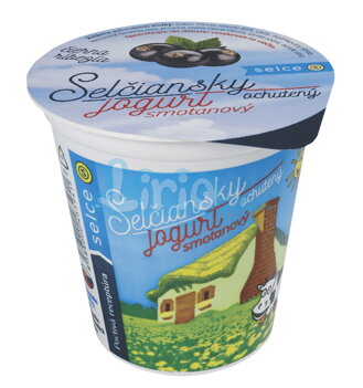 Selčiansky smotanový jogurt 145g - ČIERNA RÍBEZĽA