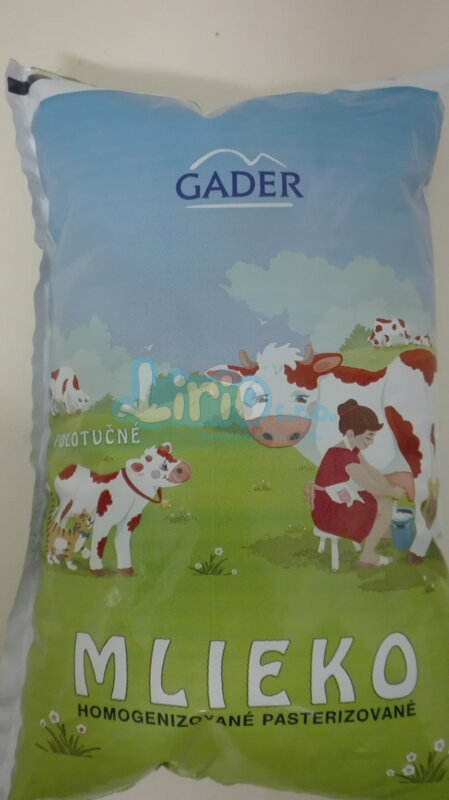 Mlieko polotučné 1l - GADER